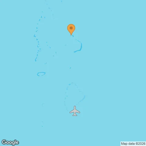 Map of Kuredu Island Resort & Spa and the nearest airport