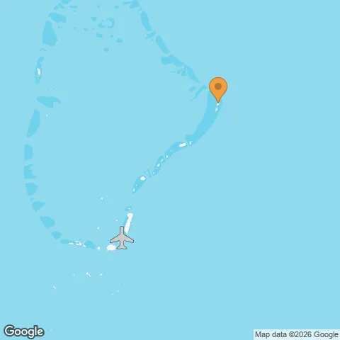 Map of Meeru Island Resort and the nearest airport