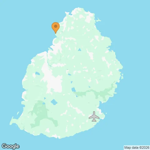 Map of Intercontinental Mauritius and the nearest airport