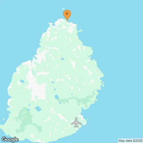 Map of Lagoon Attitude and the nearest airport