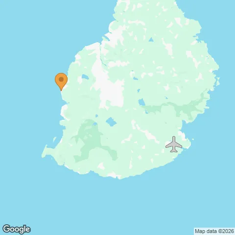 Map of Pearle Beach Resort & Spa and the nearest airport
