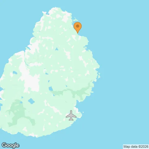 Map of Radisson Blu Azuri Resort & Spa and the nearest airport