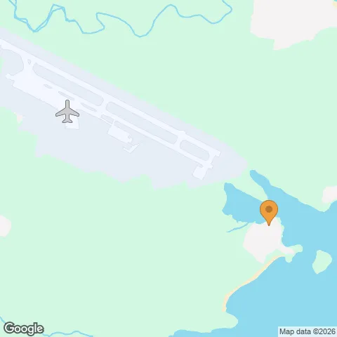 Map of Shandrani Beachcomber Resort & Spa and the nearest airport