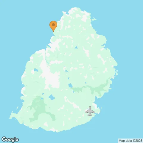 Map of The Westin Turtle Bay Resort & Spa and the nearest airport