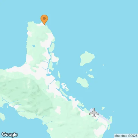 Map of Carana Beach Hotel and the nearest airport