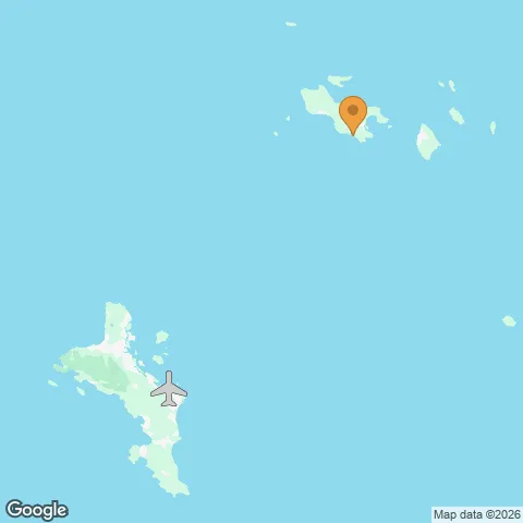 Map of Coco de Mer Hotel & Black Parrot Suites and the nearest airport