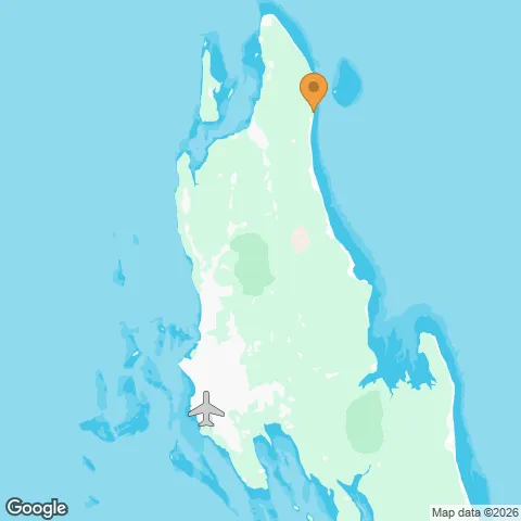 Map of Matemwe Attitude and the nearest airport