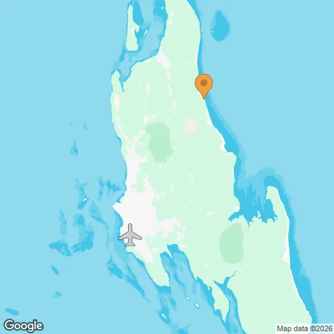 Map of Melia Zanzibar and the nearest airport