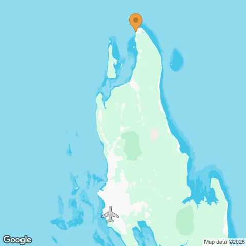 Map of My Blue Hotel and the nearest airport