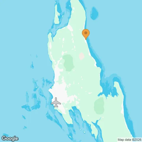 Map of Neptune Pwani and the nearest airport